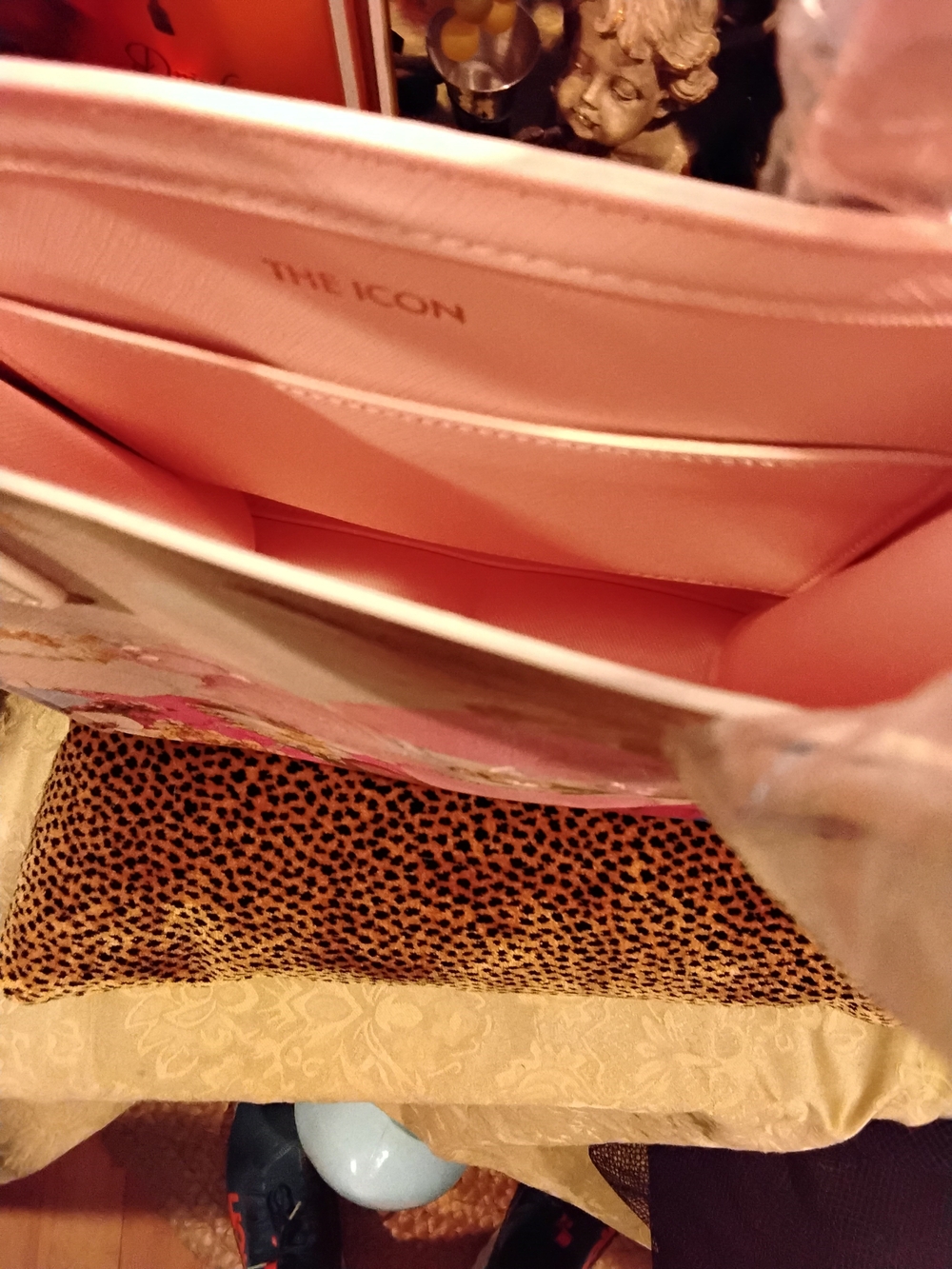 Ted Baker Floral Print Pink and Blue Tote - Picture 3 of 3
